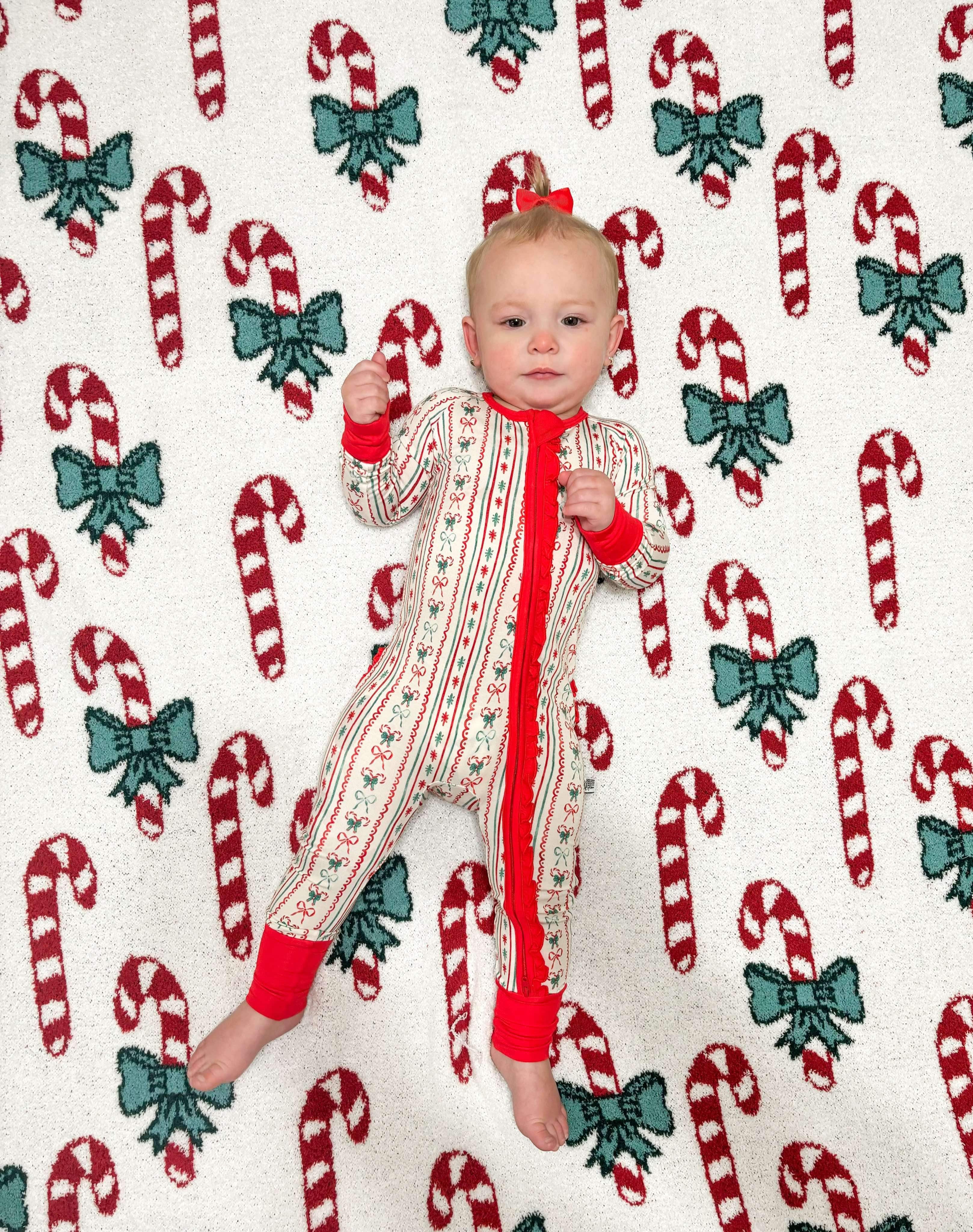 Newborn Candy Cane Christmas Bamboo Sleeper (FINAL SALE)