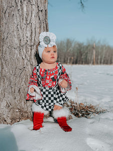 Checkered Suspender Skirt