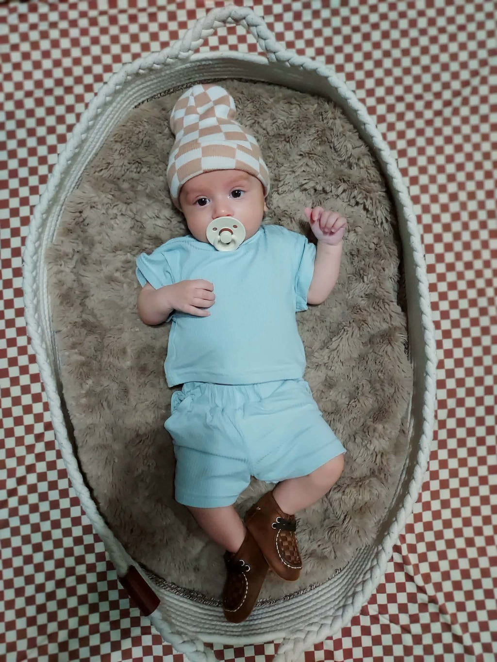 Kids baby blue short set