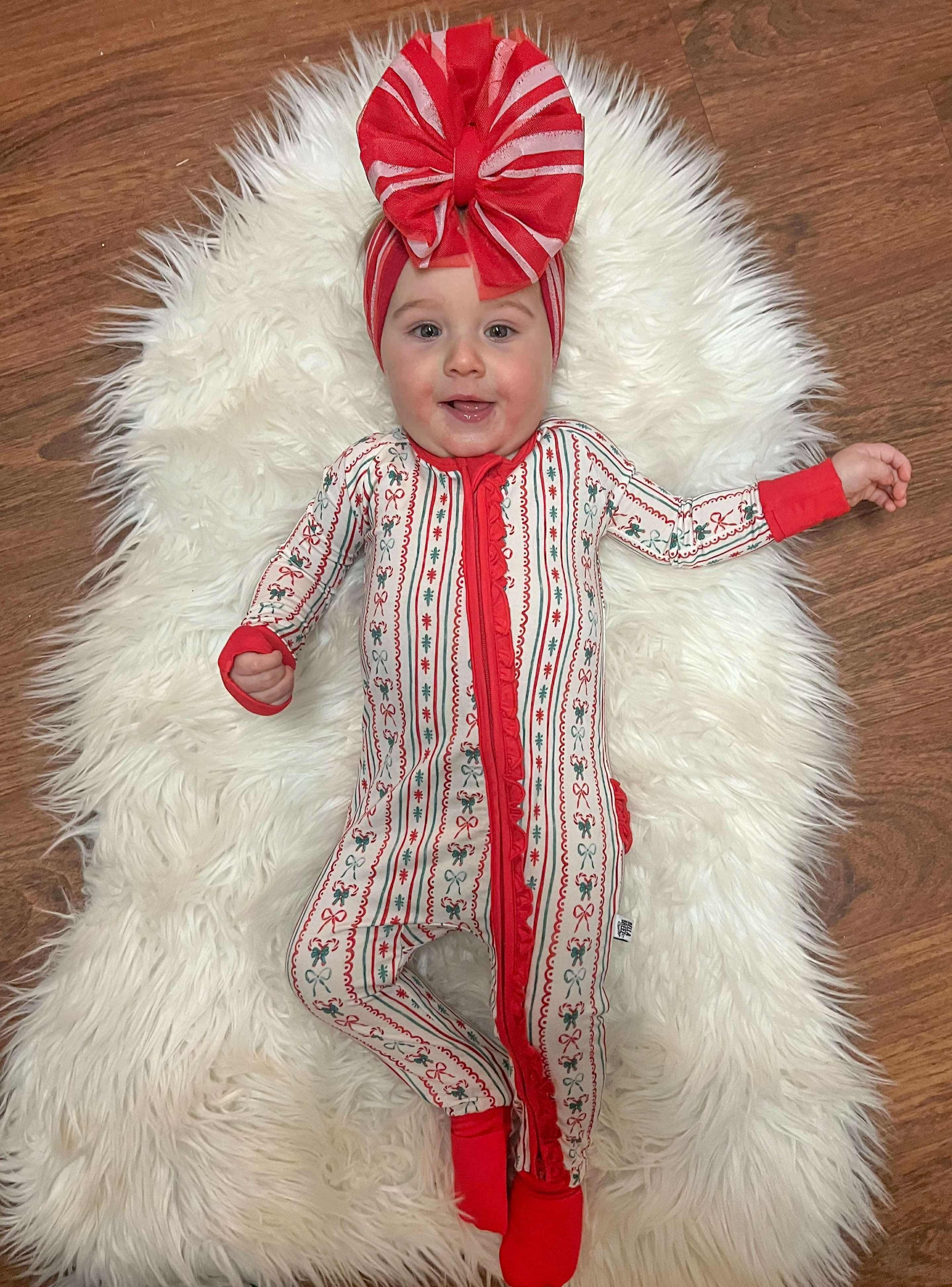 Newborn Candy Cane Christmas Bamboo Sleeper (FINAL SALE)