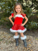 Load image into Gallery viewer, Sequin Santa Dress (FINAL SALE)
