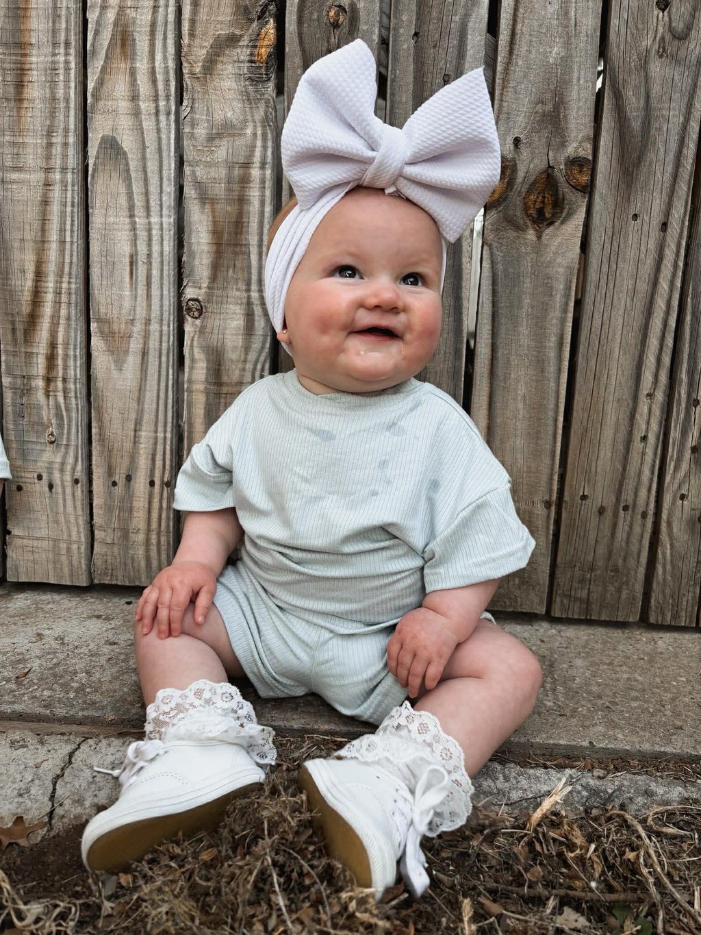 Kids baby blue short set