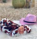 Cow Print Bamboo Beanie (FINAL SALE)