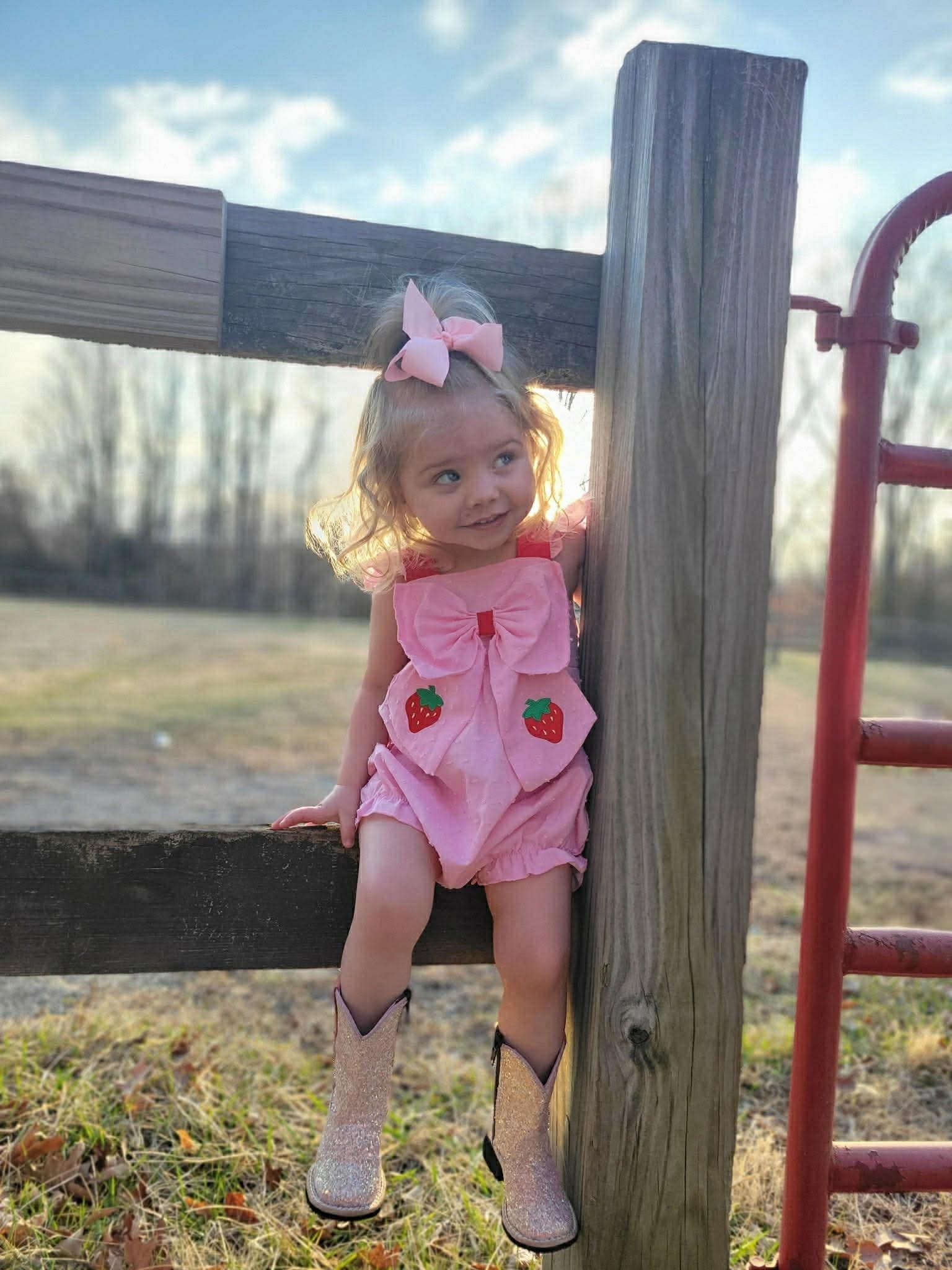 Strawberry Smocked Romper