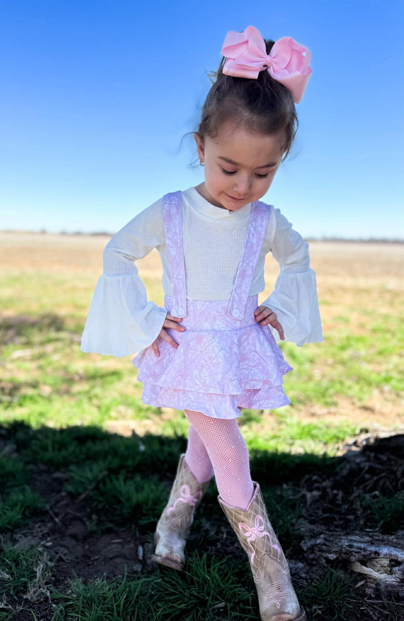White Bell Sleeve Top