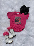 Pink Crawfish Season Bubble Romper