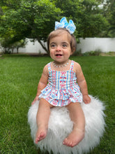 Load image into Gallery viewer, 3/6 Months Red, White &amp; Cute Ruffled Swim Suit (FINAL SALE)
