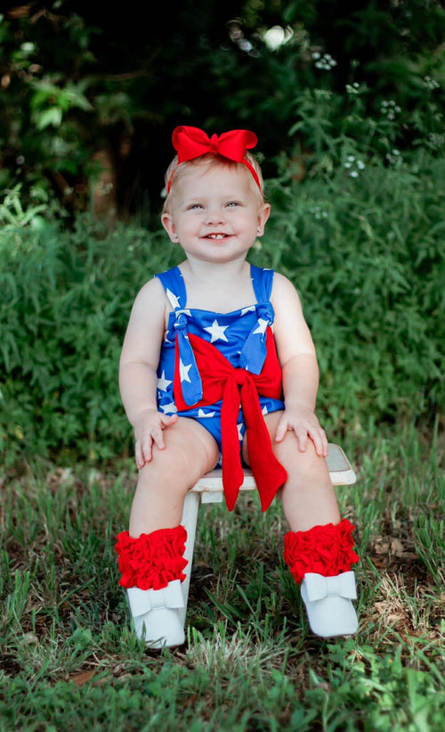 0/3 Months & 2T Patriotic Bow Bubble (FINAL SALE)