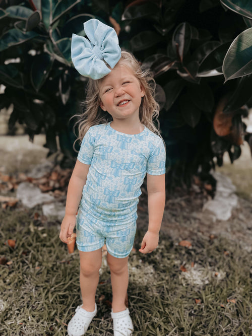 12/18 Months Blue Ribbon Dreams Bamboo Short Set