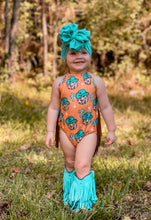 Load image into Gallery viewer, Howdy Pumpkin Fringe Romper (FINAL SALE)
