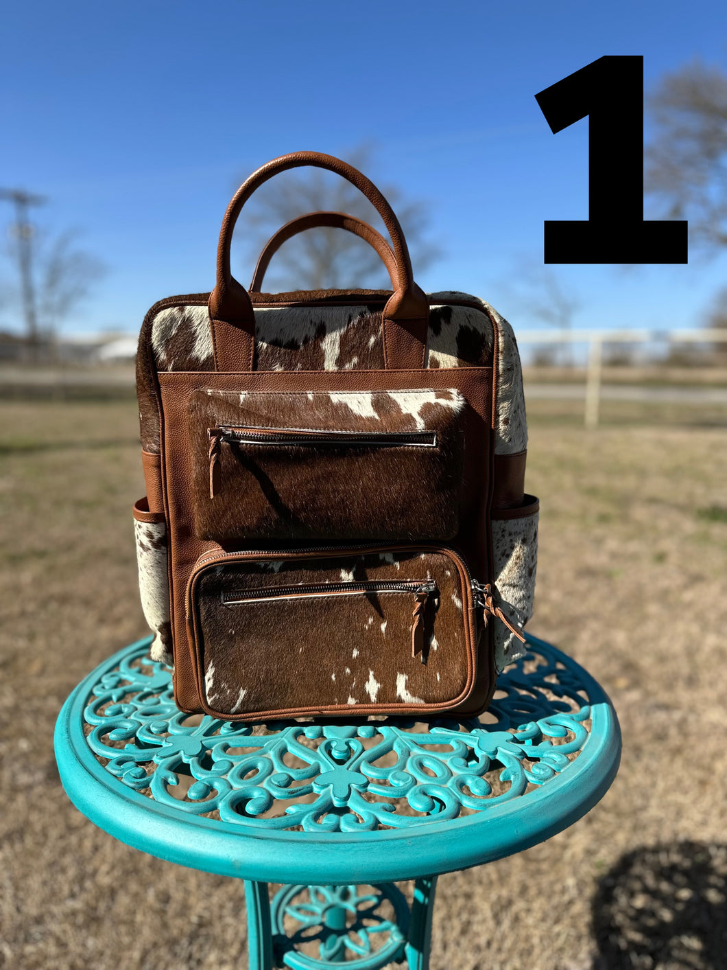 Genuine Cowhide Diaper Bag