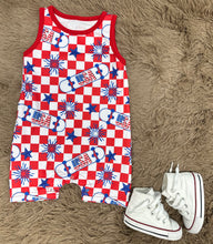 Load image into Gallery viewer, USA Tank Top Romper (FINAL SALE)
