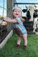 Load image into Gallery viewer, Cow Tag Bubble Romper/Top (FINAL SALE)
