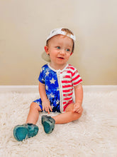 Load image into Gallery viewer, Patriotic Bamboo Shortie Romper (FINAL SALE)
