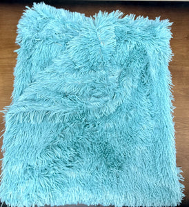 Teal shag blanket (FINAL SALE)