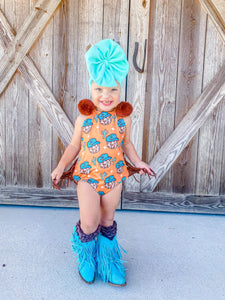 Howdy Pumpkin Fringe Romper (FINAL SALE)