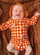 Load image into Gallery viewer, Burnt Orange Plaid Button Up
