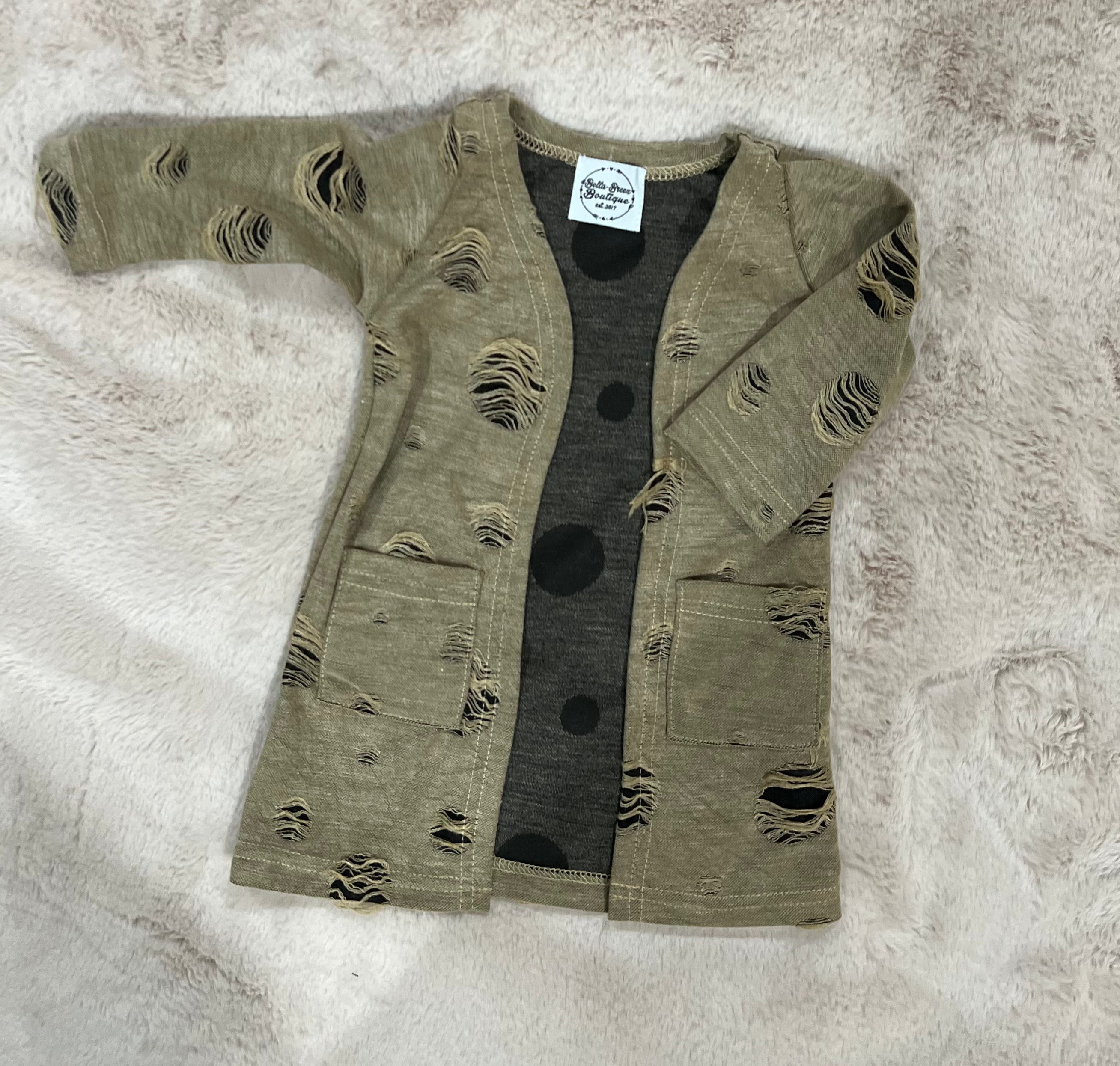 Women's Distressed Duster (FINAL SALE)