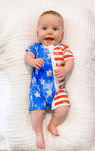 Load image into Gallery viewer, Patriotic Bamboo Shortie Romper
